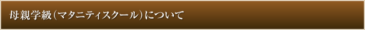 母親学級(マタニティスクール)について